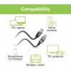 Techly ICOC U3A-RJ45-010 USB-A į Gigabit Ethernet adapterio kabelis, 1 m, juodas/sidabrinis