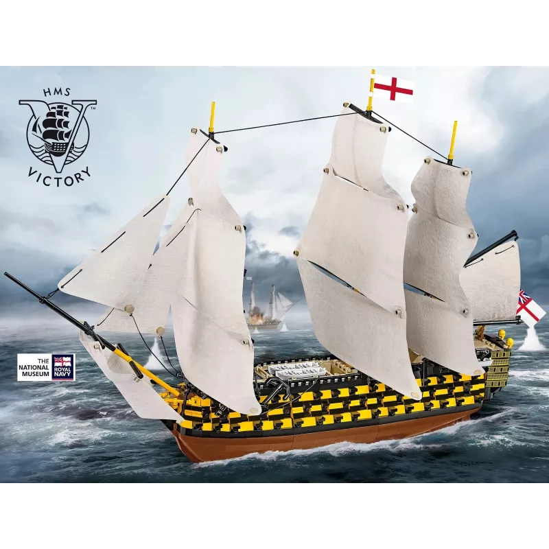 Konstruktorius Cobi HMS Victory — 2517 detalių, detalus istorinis burlaivio modelis