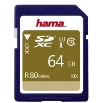 Hama 00124136 atminties kortelė 64 GB SDXC UHS-I Class 10