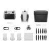Kvadrakopteris DJI Mini 3 Fly More Combo – 4 rotoriai, 12 MP 4K kamera, 10 000 m nuotolis, 10,55 m/s greitis, 2453 mAh baterija, 0,248 kg, pilka