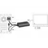 Vaizdo kabelio adapteris DeLOCK 62597 0,25 m HDMI Type A – VGA D-Sub + 3,5 mm garsas + USB Type-A, juodas