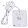 Maitinimo šynas MACLEAN MCE387 W — 2 kištukiniai lizdai, 3×USB A, 110–240V, 2500W, 1,5 m laidas, baltas
