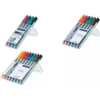 Nuolatinis markeris Staedtler 314 WP4 juoda, mėlyna, žalia, raudona