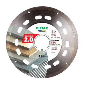 Deimantinis pjovimo diskas Distar Esthete 2.0 125 mm, skylė 22.23 mm