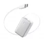 Power bank Anker A1638 10000 mAh, 45 W bendra galia, baltas, su įtaisyta ištraukiama USB-C laido
