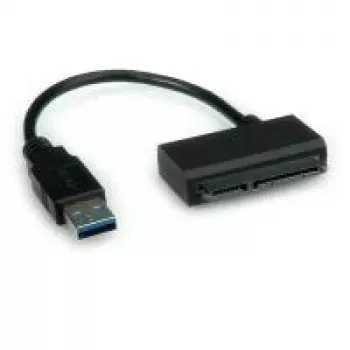 ROLINE USB 3.0 į SATA adapteris – disko valdiklis 2,5 colio ir 3,5 colio diskams, SATA 6Gb/s, 600 MB/s, USB 3.0, juodas (12.02.1043)