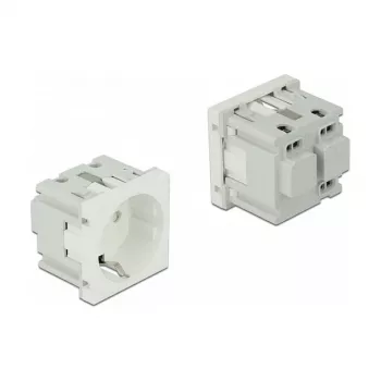 Kištukinis lizdas DELOCK 81320 CEE 7/3 3P+N+PE 250V 16A Baltas ABS 45×45×43 mm