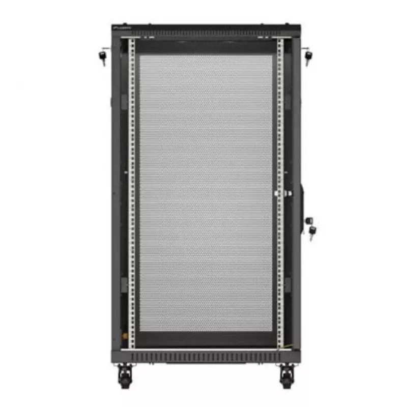 Stovimas serverio spintele LANBERG FF01-6022-23B, 22U, 600×1000 mm, juoda, perforuotos dureles