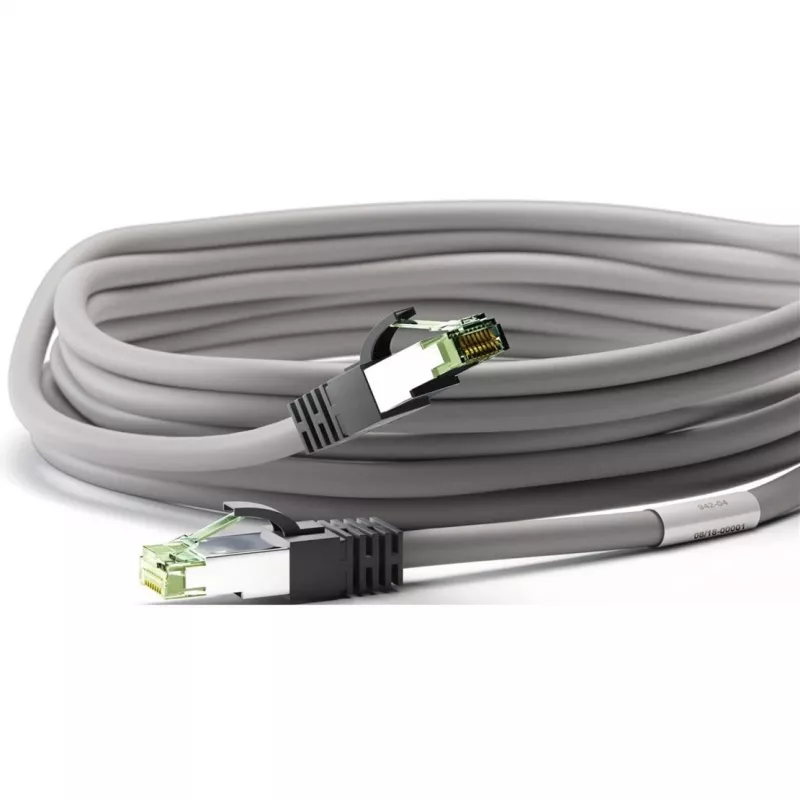 Goobay CAT 8.1 Patch Laidas, S/FTP (PiMF), Pilka, 0,5 m - LSZH Halogen-Free, Varis AWG 24 (55135)
