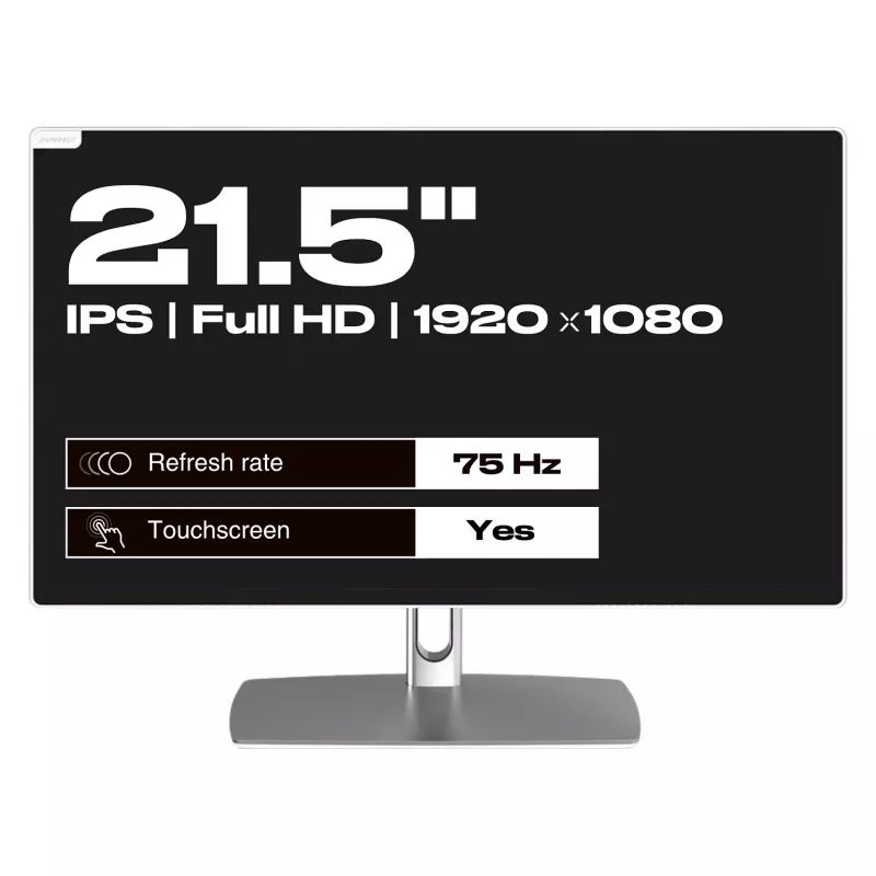 JAPANNEXT JN-IPS2152FHDR-C65W-FLD-T 54,6 cm (21,5 col.) FHD lietimui jautrus monitorius, IPS, 8 ms, 75 Hz, AMD FreeSync, HDMI