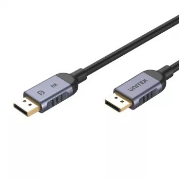 UNITEK C1628GY01-1M DisplayPort kabelis, juoda, pilka