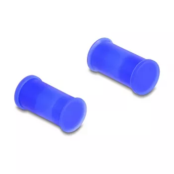 Dulkių dangtelis DELOCK 60672 DL4 prievadams, silikonas, mėlynas, 14×27×14 mm, 10 vnt.