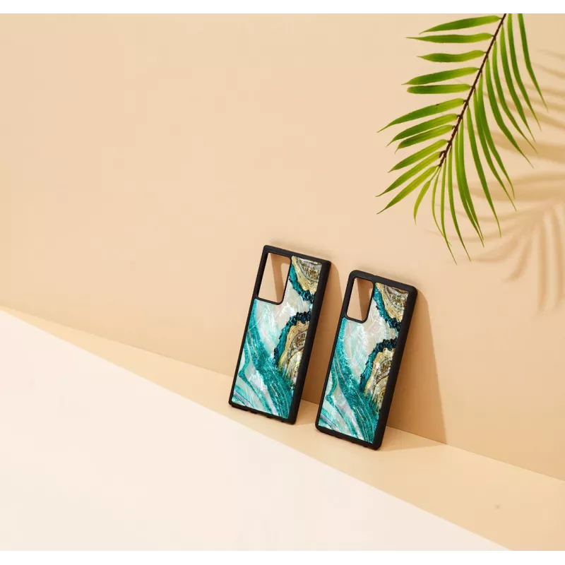Apsauginis dėklas iKins Samsung Galaxy Note 20 – Aqua Agate dizainas