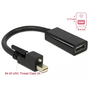 Adapteris DeLOCK 62640 Mini DisplayPort į HDMI 0,25 m juodas