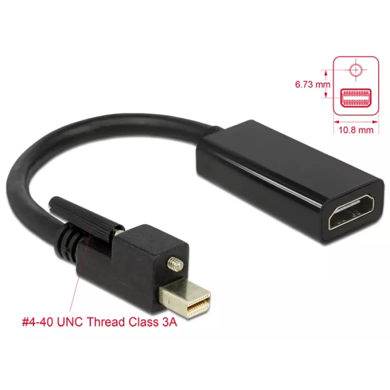 Adapteris DeLOCK 62640 Mini DisplayPort į HDMI 0,25 m juodas