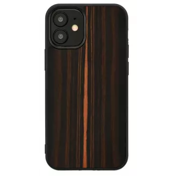 Apsauginis dėklas Man and Wood iPhone 12 mini – juodas kaip juodmedis