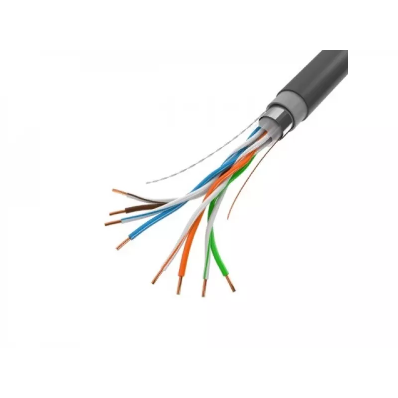 LANBERG kabelis tinklo Cat5e LCF5-21CU-0305-BK, F/UTP varis, 305 m, 24 AWG, PE apvalkalas, juodas