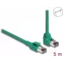 DeLOCK RJ45 tinklo kabelis PROFINET SF/UTP 90° kampu 5 m žalias