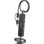 KVM USB Hubas Unitek U1344ABK01 — 10 Gbps, perjungimas tarp 2 kompiuterių, 3× USB-A prievadai