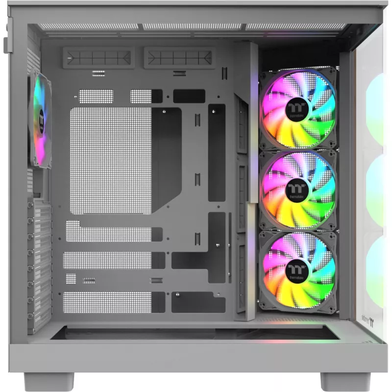PC korpusas Thermaltake View 380 XL WS ARGB Snow White — Midi bokštas, ATX palaikymas, su langu