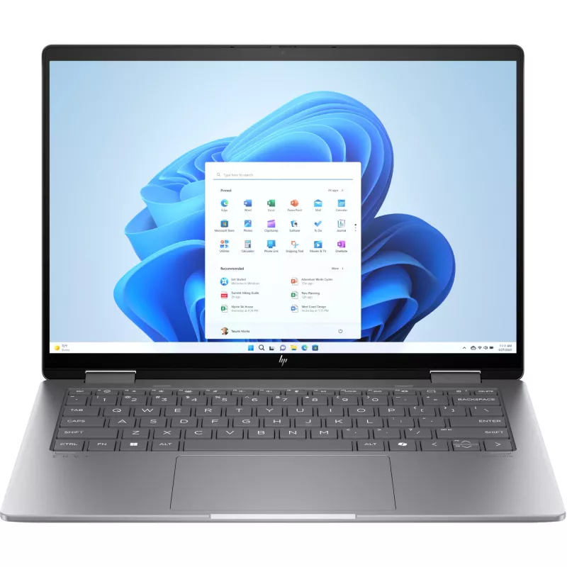 HP Envy x360 14-fc0450ng B04YCEA#ABD Nešiojamas kompiuteris 35,6 cm (14) 2880x1800 - Intel Core Ultra 5 125U - 512GB SSD - HDMI/USB-C - Windows 11 Home - Sidabrinis (B04YCEA#ABD)