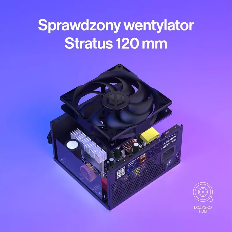 Maitinimo blokas ENDORFY Vero L6 750 W, 24 kontaktų ATX, 80 PLUS Bronze, 120 mm ventiliatorius, Juoda