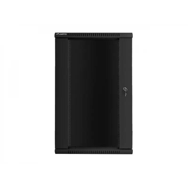 Sieninis montavimo stovo spintelės korpusas Lanberg 19'' 22U 600x600mm juodas (stiklinės durys)
