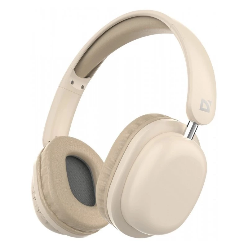 Belaidės ausinės DEFENDER EEMOTION B640 BEIGE – uždengiančios ausis, uždaro akustinio tipo, USB-C, AUX, 20–20000 Hz, 105 dB