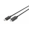 Adapterinis laidas DisplayPort 1.2 su fiksatoriumi 4K 60Hz UHD DP/HDMI A M/M juodas 2 m