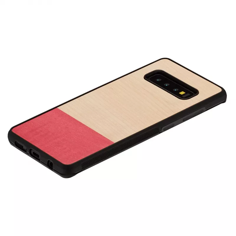 Dėklas Samsung Galaxy S10 Plus iš medžio ir polikarbonato „Miss Match Black“ – man and wood