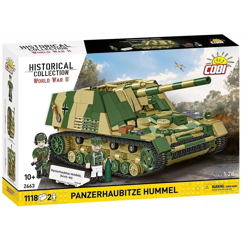 Konstruktorius Cobi Panzehaubitze Hummel 1118 dalių modelio rinkinys