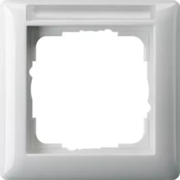 Gira Standard 55 baltas berėžtinis rėmelis, termoplastikas, 80,7×80,7 mm, 11,4 mm storio