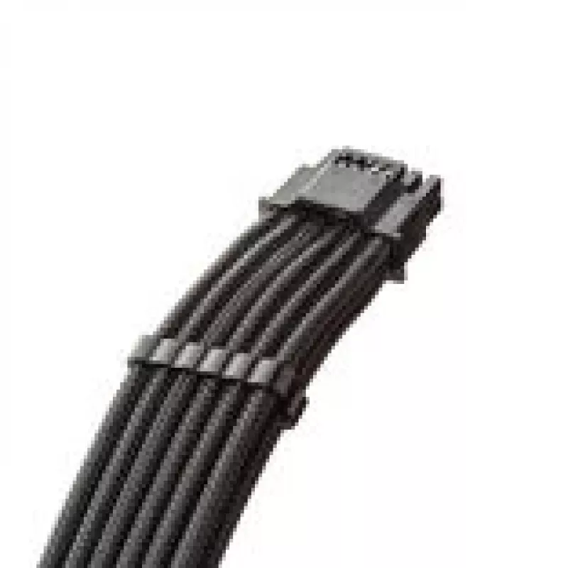 CableMod C-Series Pro ModMesh 12V-2x6 kabelis su 90° jungtimi, skirtas Corsair Type 5 RMx Shift maitinimo šaltiniams - anglies spalvos, 65 cm