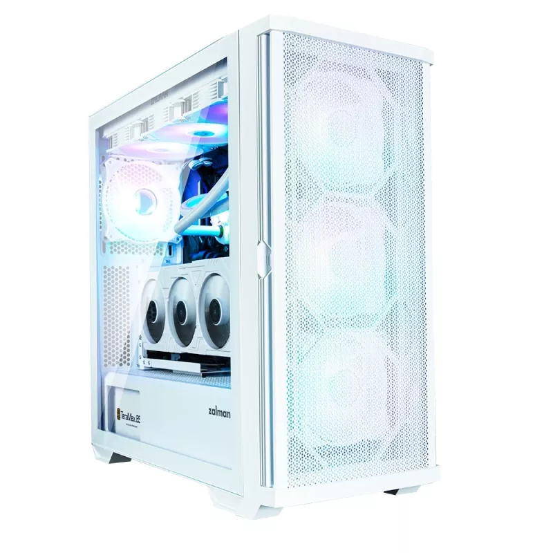 Zalman Z10 DUO ATX korpusas baltas su ZM-IF120 x4 ventiliatoriais