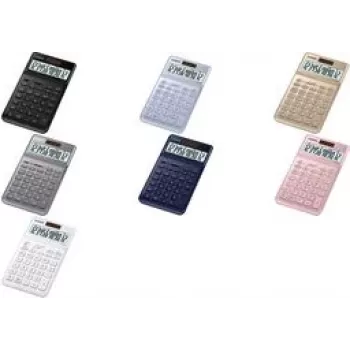 Casio JW-200SC – stalinis skaičiuotuvas – 12 skaitmenų – saulės baterija ir baterija – juodas (JW-200SC-BK)