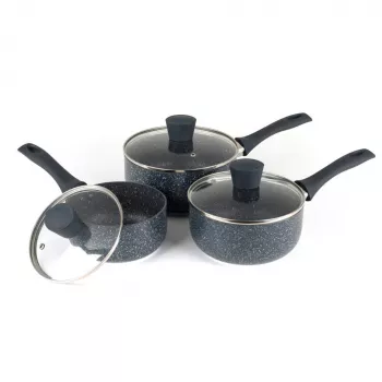 Puodų rinkinys Russell Hobbs Nightfall Stone 3 dalių 16/18/20 cm nelimpanti danga