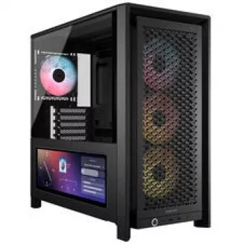 Corsair FRAME 4000D LCD RS korpusas, Midi-Tower, ATX, ARGB, grūdintas stiklas - juoda