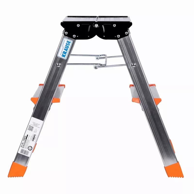 Sulankstomi laipteliai Krause Treppy Silver 130020 – aliuminiai, 2 pakopos, 150 kg apkrova