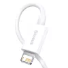 Baseus CALYS-A02 USB A – Lightning laidas, 1 m, baltas