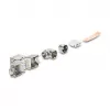 DeLOCK Keystone modulis RJ45 lizdas į LSA Cat.6A metalinis fiksatorius beįrankis 90° kampu ekranuotas