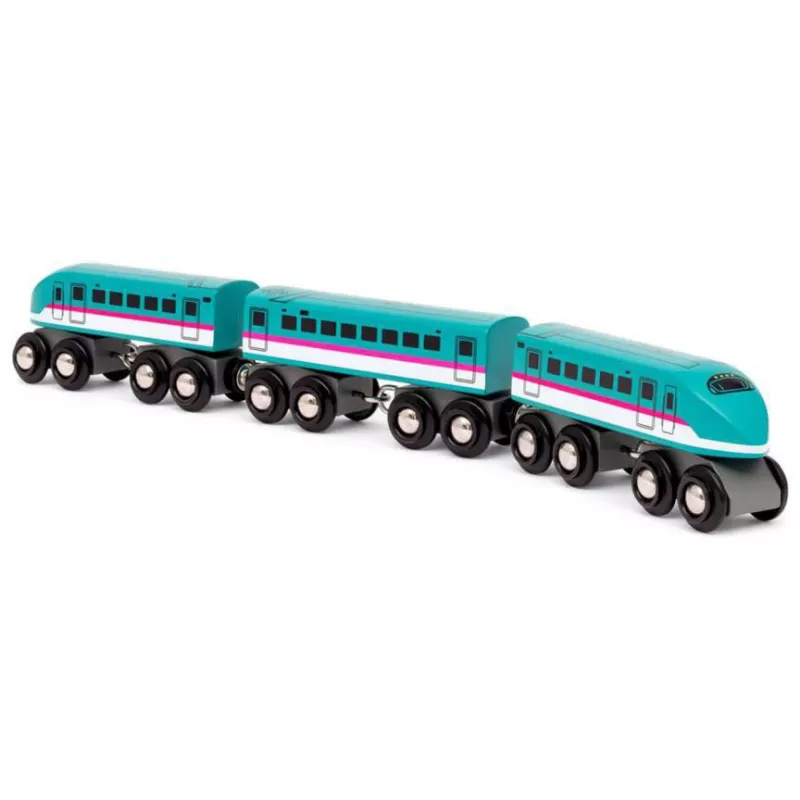 Medinis traukinukas Ravensburger BRIO World Trains of the World Shinkansen E5 Hayabusa
