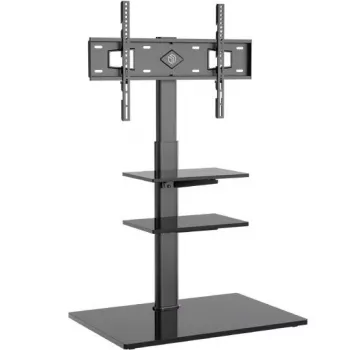 ONKRON TS5550-B televizoriaus grindinis stovas 32–65 colių (81,3–165,1 cm), maks. apkrova 30 kg, VESA 100x100–600x400, aukštis 880–1080 mm, pasukimas ±25°