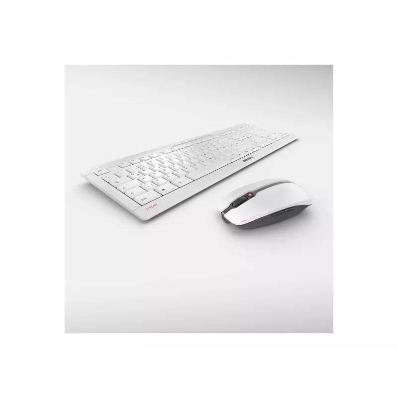 Belaidis klaviatūros ir pelės rinkinys CHERRY Stream Desktop Recharge, RF, QWERTZ, pilka