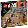 LEGO Star Wars Clone Trooper & Battle Droid Battle Pack – žaislų rinkinys su greičio dviračiu, 4 minifigūrėlėmis ir 5 figūrėlėmis, dovana berniukams