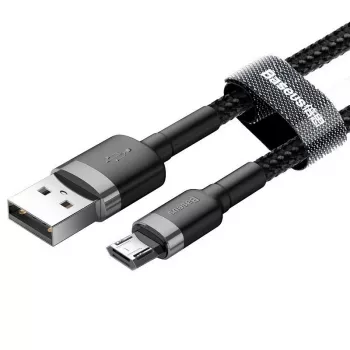 Baseus Cafule 2.4A 1m Micro USB laidas (pilka/juoda)