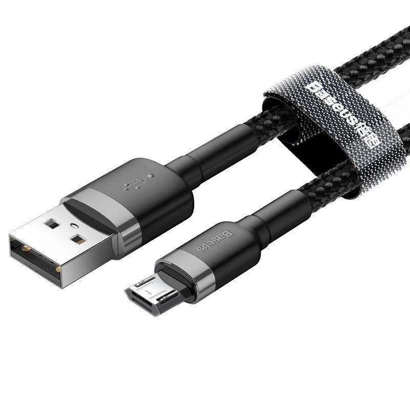 Baseus Cafule 2.4A 1m Micro USB laidas (pilka/juoda)