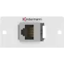 Kindermann Konnect 50 alu - Modulinis Faceplate-Snap-In - RJ-45 (7444000423)