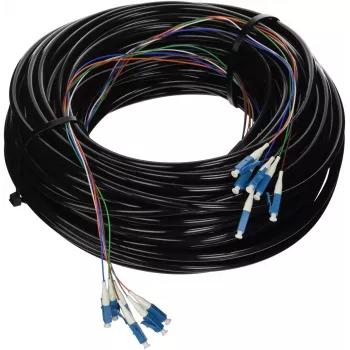Vienmodis LC šviesolaidinis kabelis Ubiquiti FC-SM-300 91,44 m Juodas