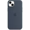 Silicone dėklas Apple iPhone 14 Plus MagSafe Storm Blue