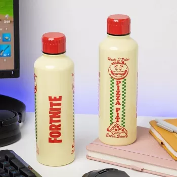 Sportinis vandens butelis Paladone Fortnite Metal PP14736FO 500 ml, metalinis apdaila, užsukamas dangtelis